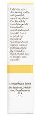 Burt's Bees Royal Jelly ingredients bottle highlighting vitamin-rich nourishment