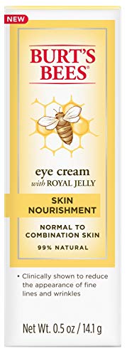 Burt's Bees skin nourishment eye cream close-up on skin