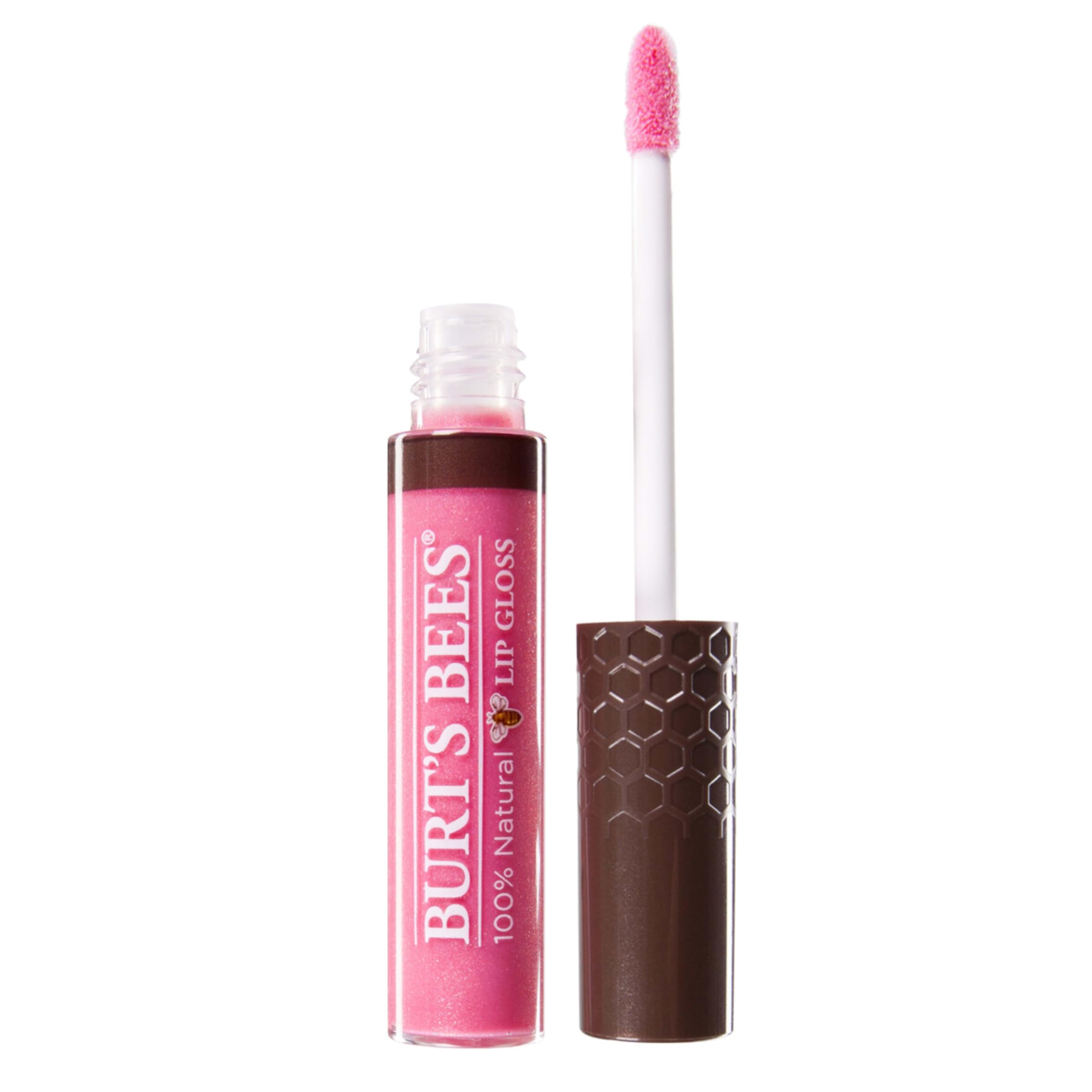 Burt's Bees Spring Splendor lip gloss bottle with pearlized shine for silky lips.