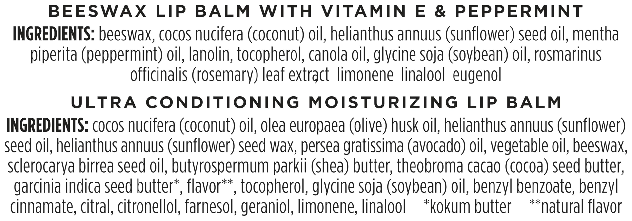 Sustainably sourced beeswax supports clean lip care from Burt's Bees.