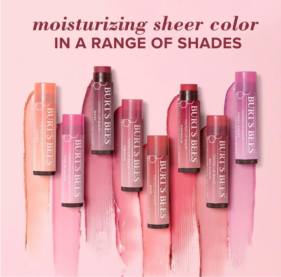 Close-up of lip balm texture from Burt's Bees set