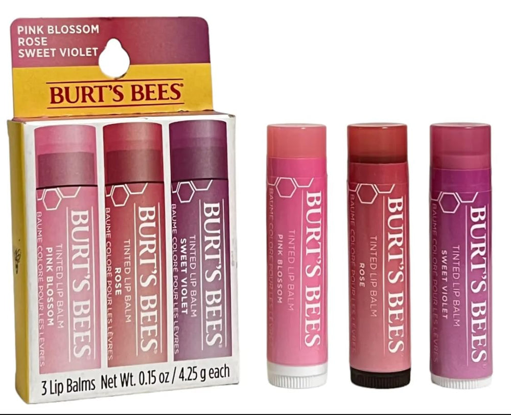 Burt's Bees lip balm trio in a compact display