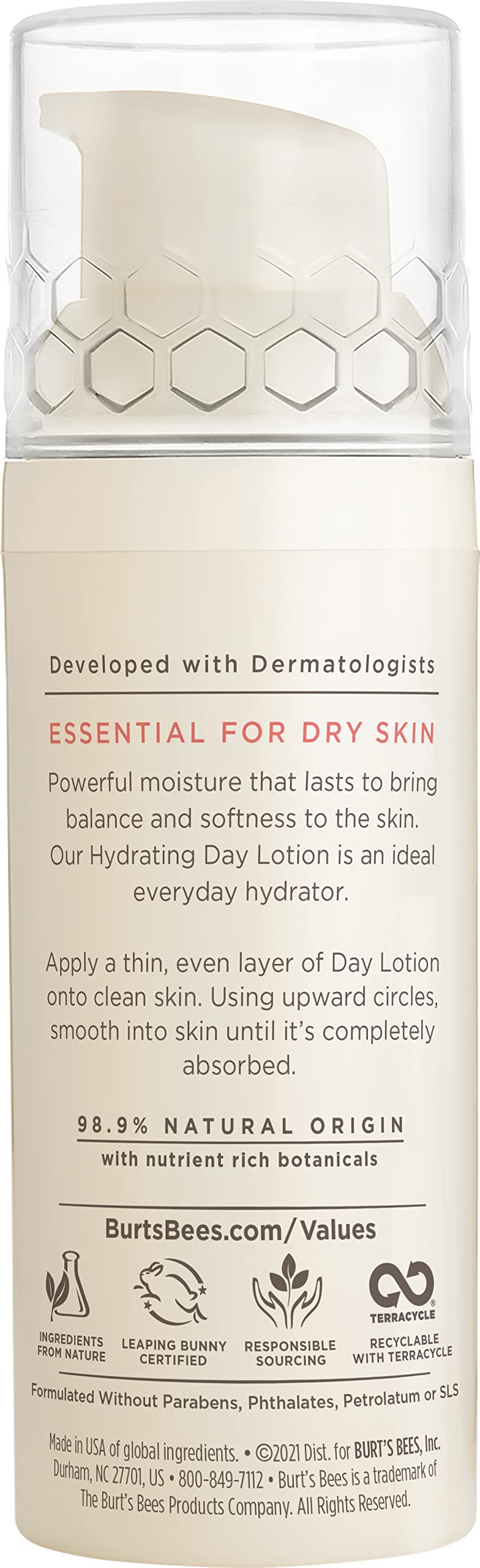 Burt's Bees Truly Glowing Day Lotion suitable for all skin types, including dry skin