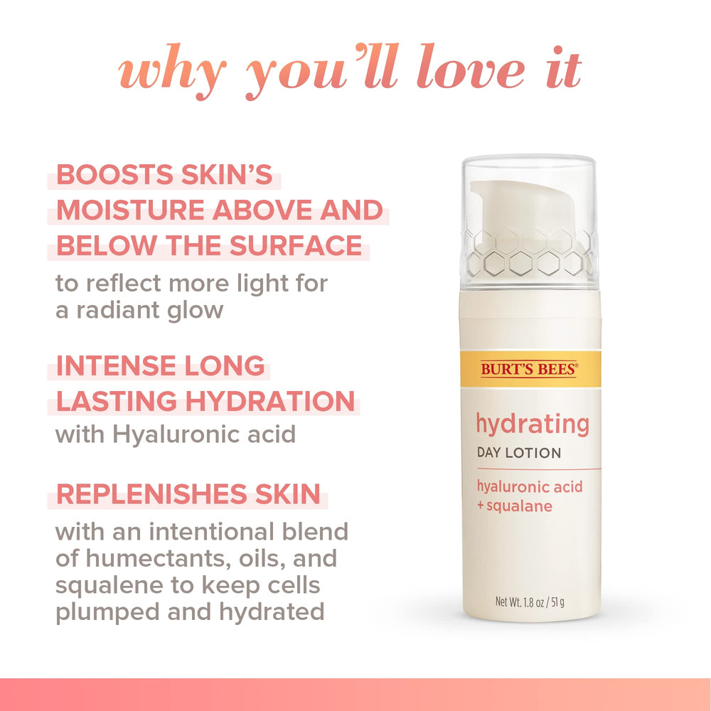Application close-up of Burt's Bees lotion showing smooth absorption for dry skin