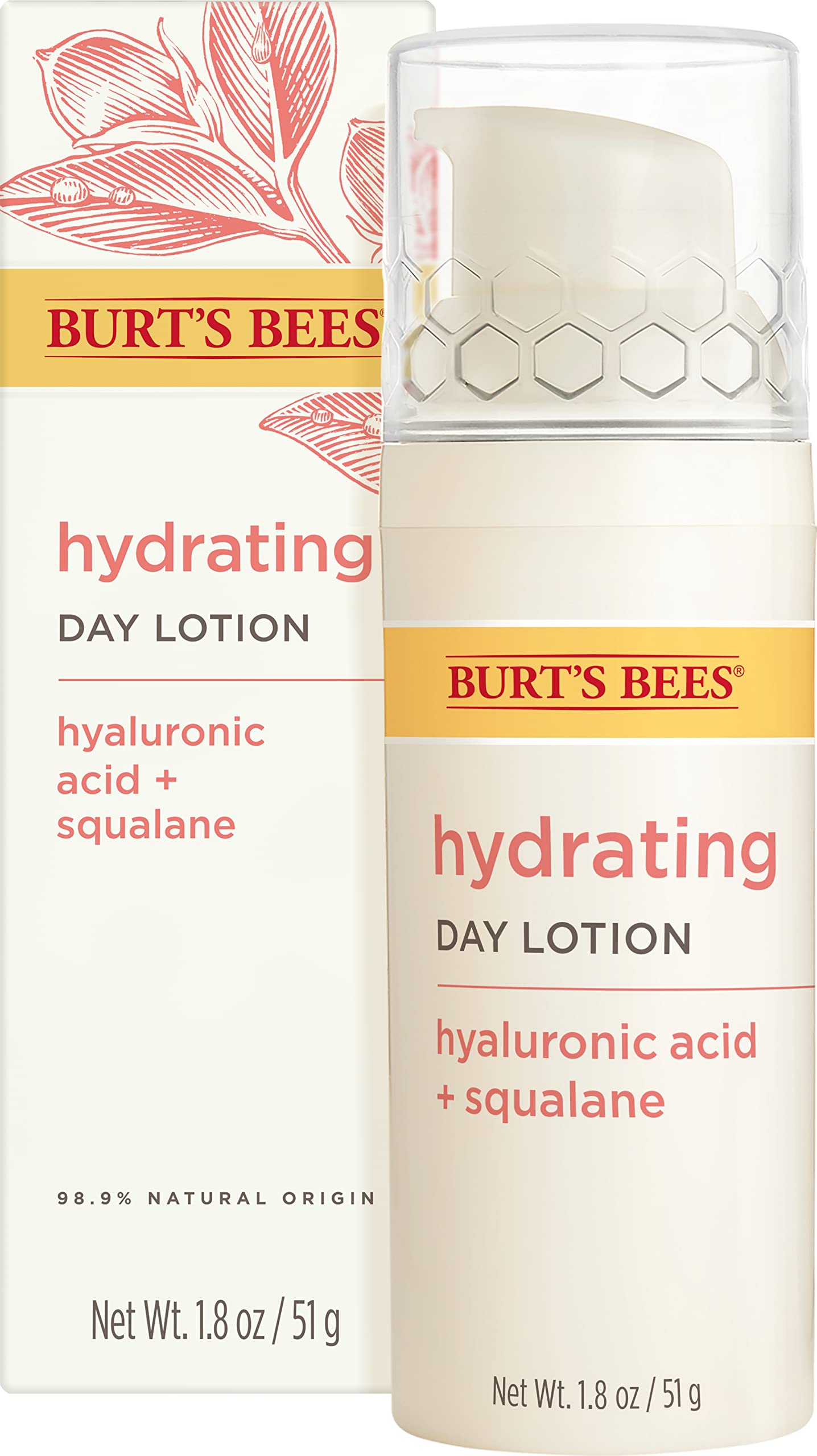 Burt's Bees Truly Glowing Day Lotion packaging with brand identity and clean design for hydration