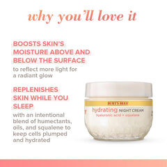 Burt's Bees Truly Glowing Night Cream dab on finger for easy nightly application.