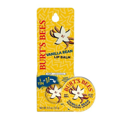 Burt's Bees Vanilla Bean Lip Balm Tin provides long-lasting hydration in recyclable packaging.