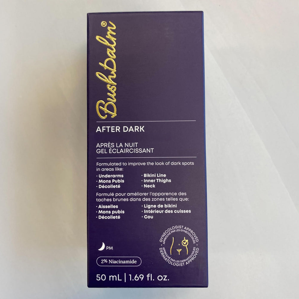 Bushbalm exfoliating pad close-up highlighting gentle texture for daytime to nighttime use.