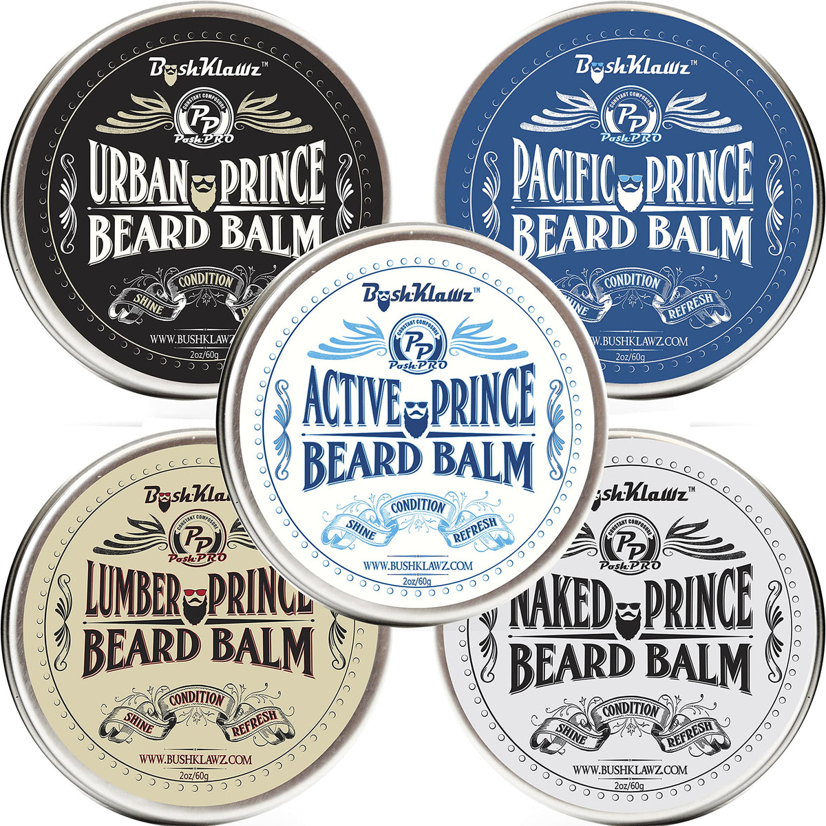 BushKlawz Urban beard balm 2oz jar for a smooth, hydrated beard.