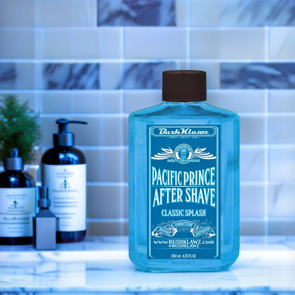BushKlawz Lumber Prince application scene suggesting soothing relief for sensitive skin.