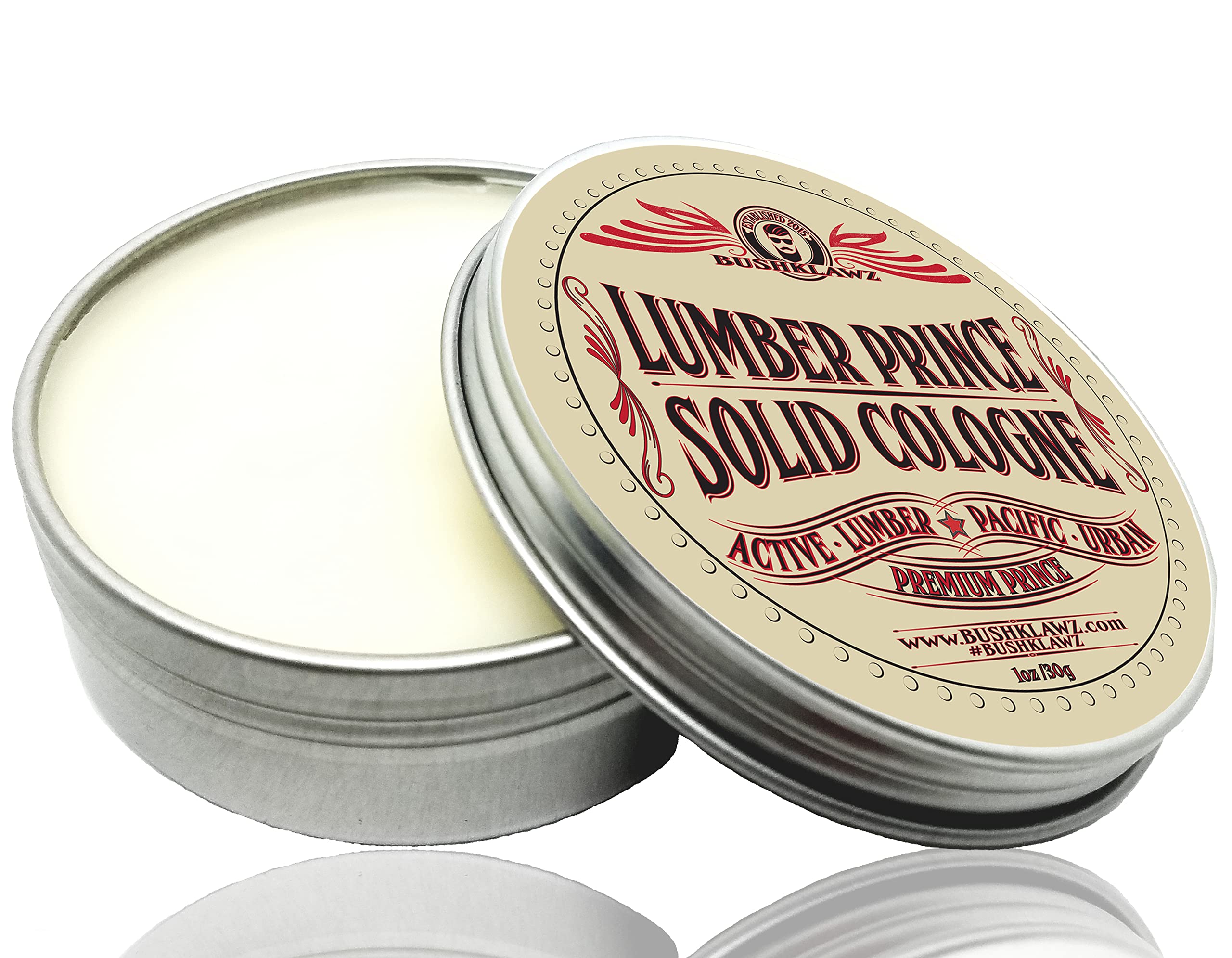 BushKlawz Premium Prince solid balm offers easy, no-mess application to pulse points.