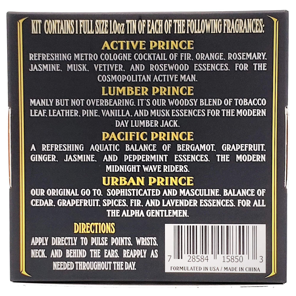 BushKlawz Premium Prince travel tin pack demonstrates discreet, travel-ready fragrance on the go.