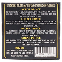 BushKlawz Premium Prince travel tin pack demonstrates discreet, travel-ready fragrance on the go.