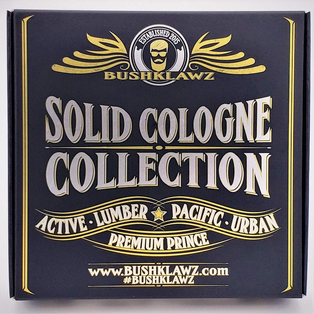 BushKlawz Premium Prince Urban Prince tin features cedar and lavender for sophisticated urban scent.