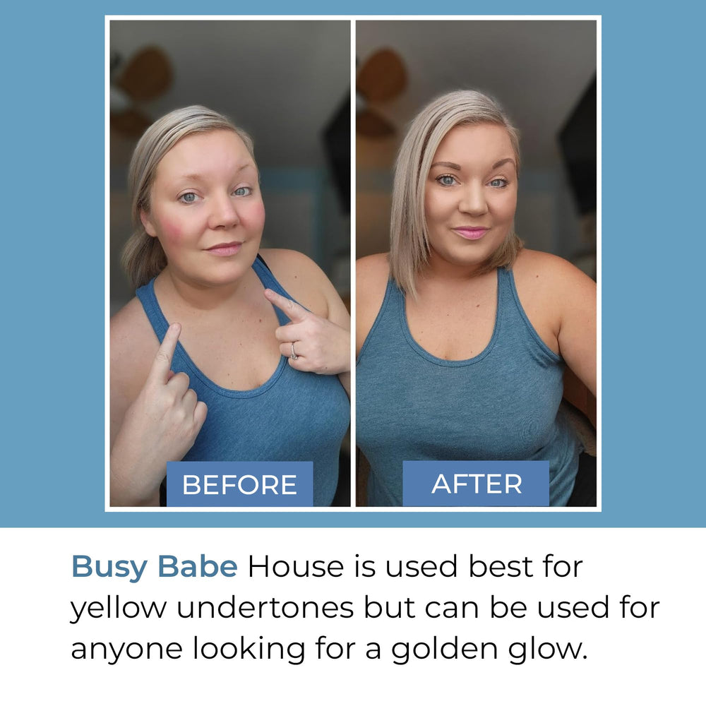 Busy Babe Cabo mousse pump for controlled tanning.