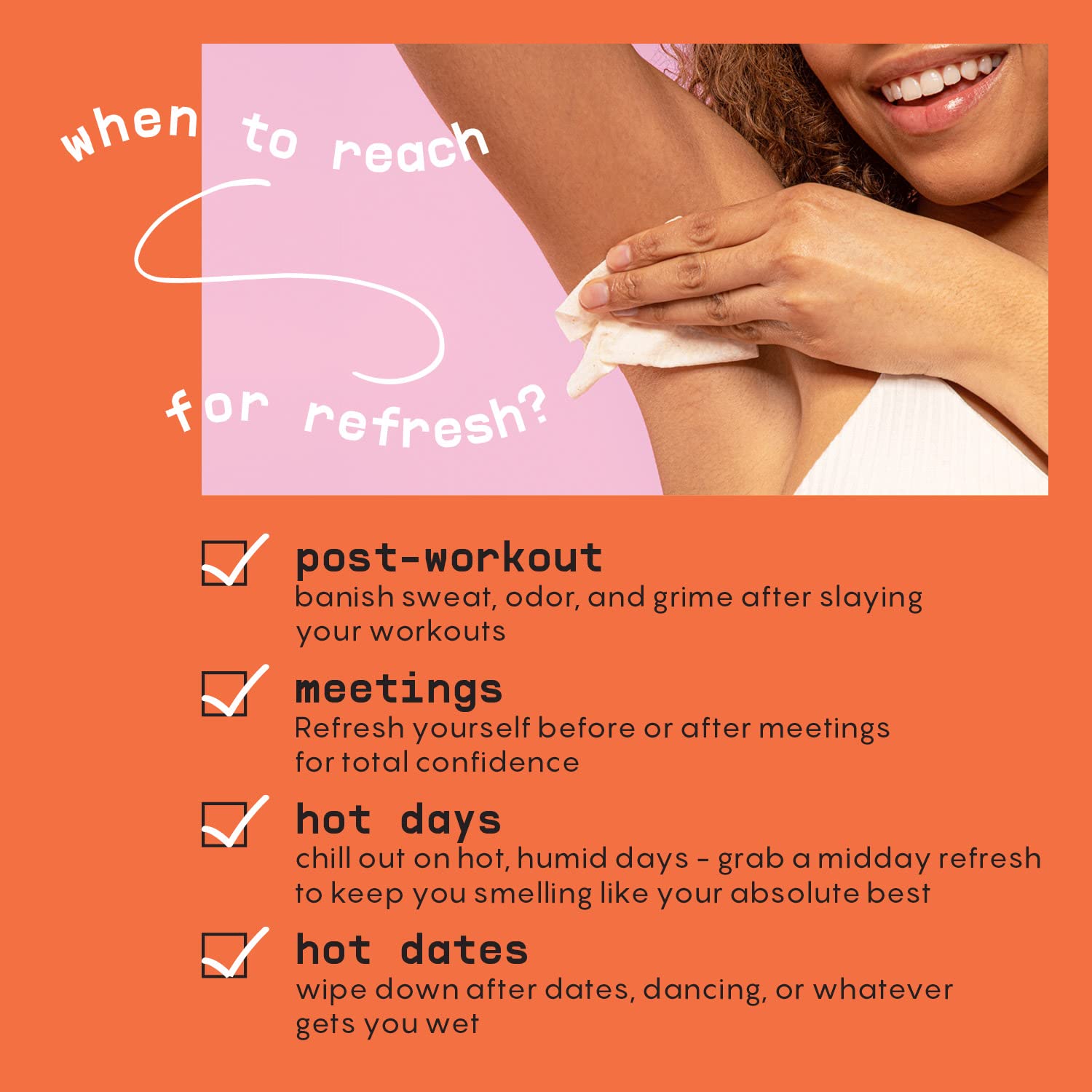 BusyCo Refresh Line wipe with natural ingredients for daily skincare benefits.