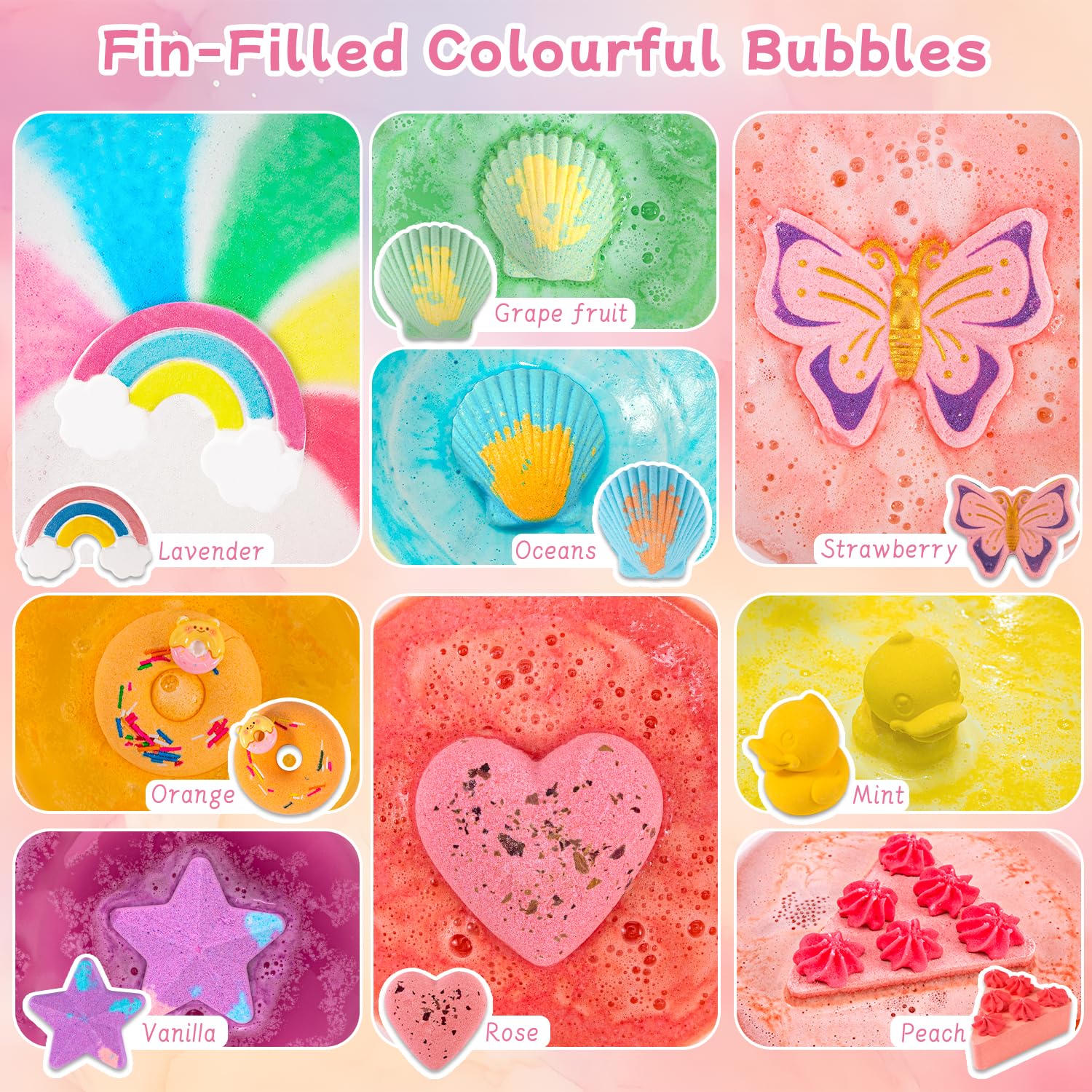 BusyMouth bath bombs child safe formula for gentle play