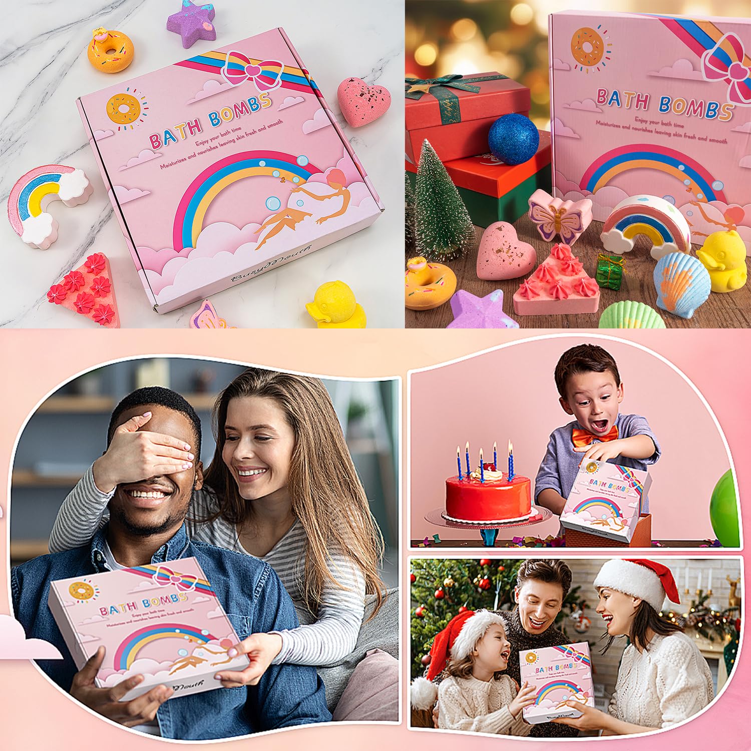 BusyMouth bath bombs reveal a surprise toy inside for kids