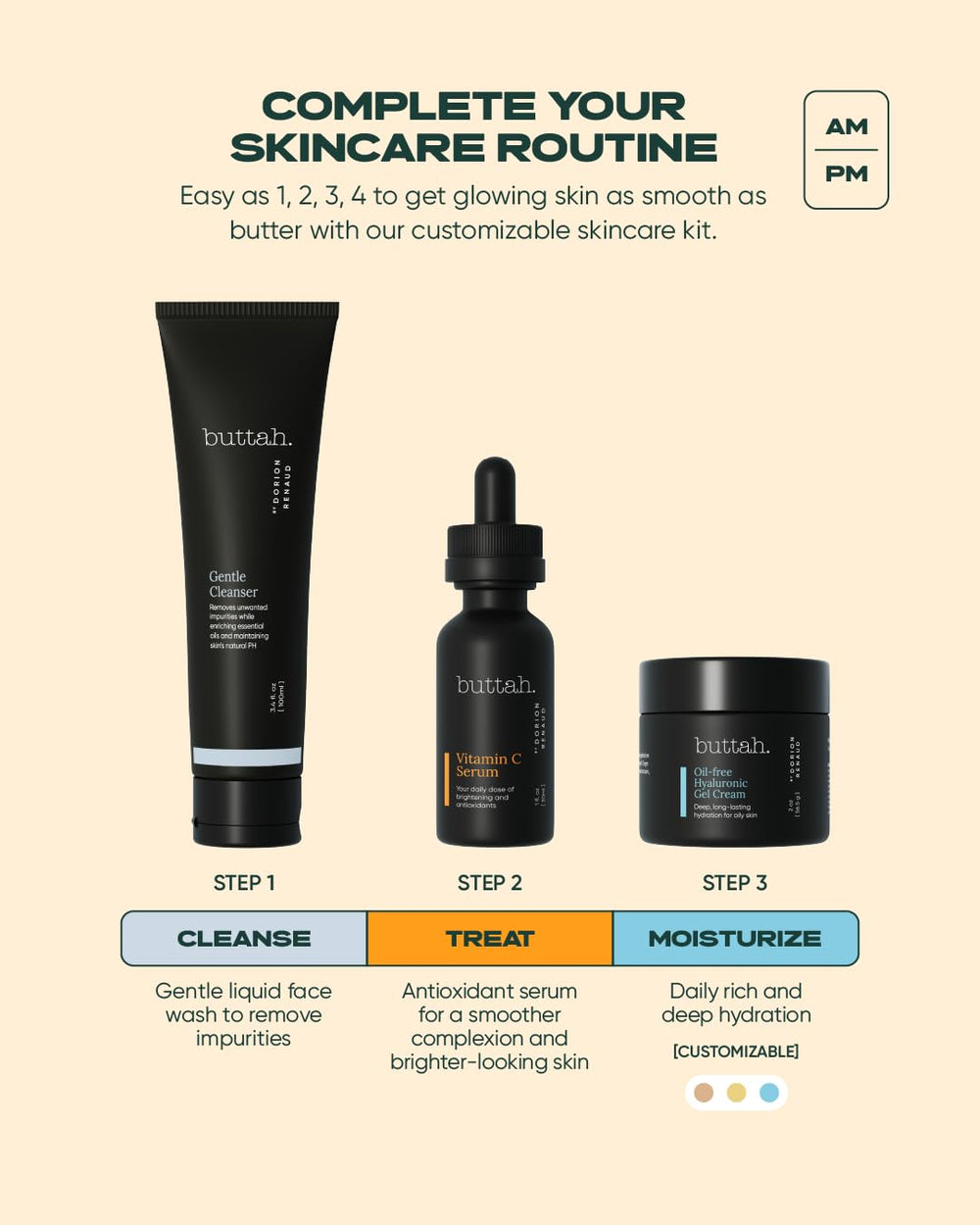 Buttah Dorion Renaud on melanin skin with hydrated glow.