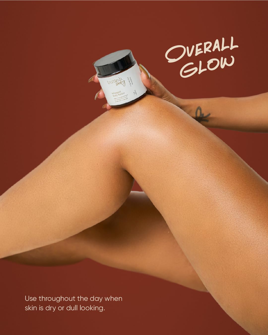 buttah by dorion renaud applying on arm demonstrates easy spread and absorption