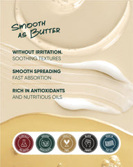 Buttah Skin shea butter jar nourishes and softens dry areas.