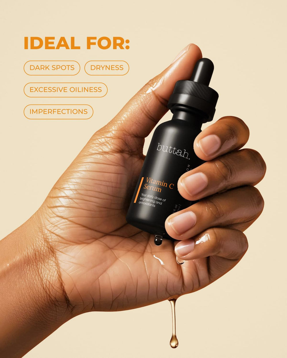 buttah. vitamin c serum closeup texture ready for layering