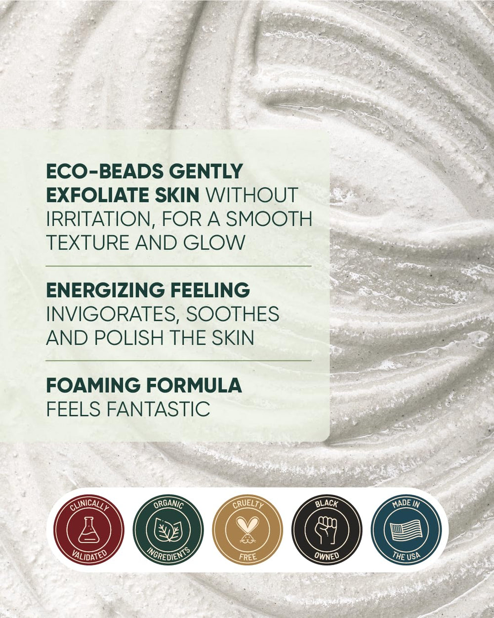 Buttah Tea Tree & Aloe scrub packaging close-up highlighting key ingredients