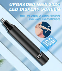 BUV two-heads removable design for versatile grooming on nose, ears, and face