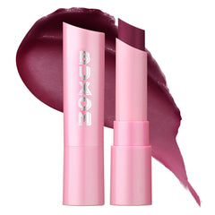 BUXOM Full-On Lip Glow Balm Blackberry Jam tube with rich hydration and plumping tint.