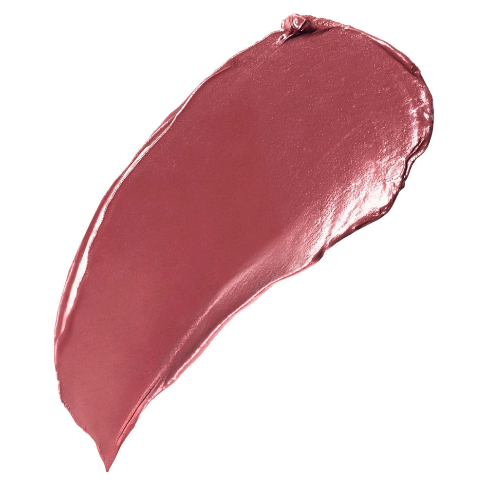 Buxom Full-On Satin Lipstick curved bullet close-up for precise lip definition.