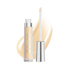 Buxom Full-On tinted lip plumper bottle with AE Charlie shade in shimmering light-gold.