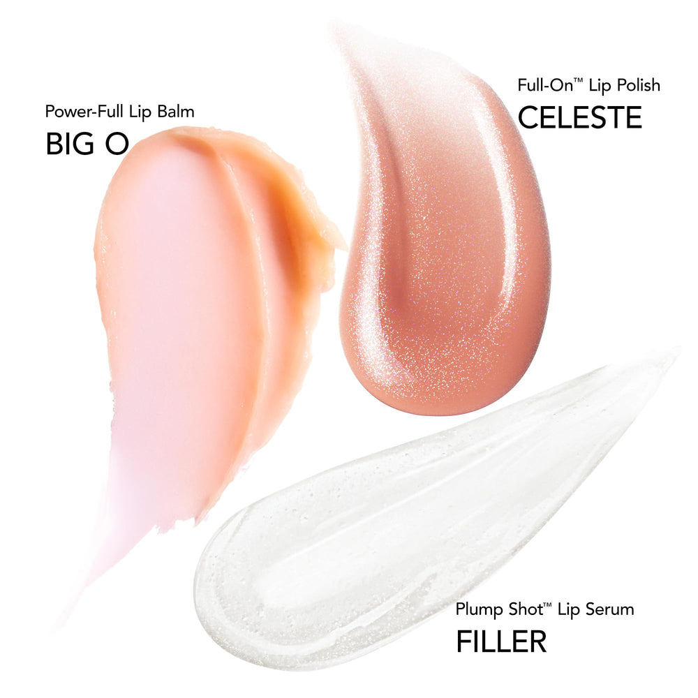 BUXOM Plump Shot Lip Serum dispenser showing prep for lips.