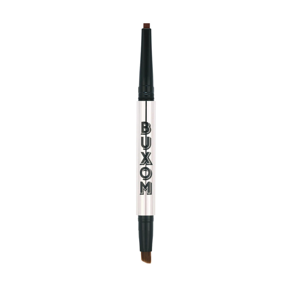 Buxom Power Line Lasting Eyeliner Bossy Brunette tip closeup for precise definition.