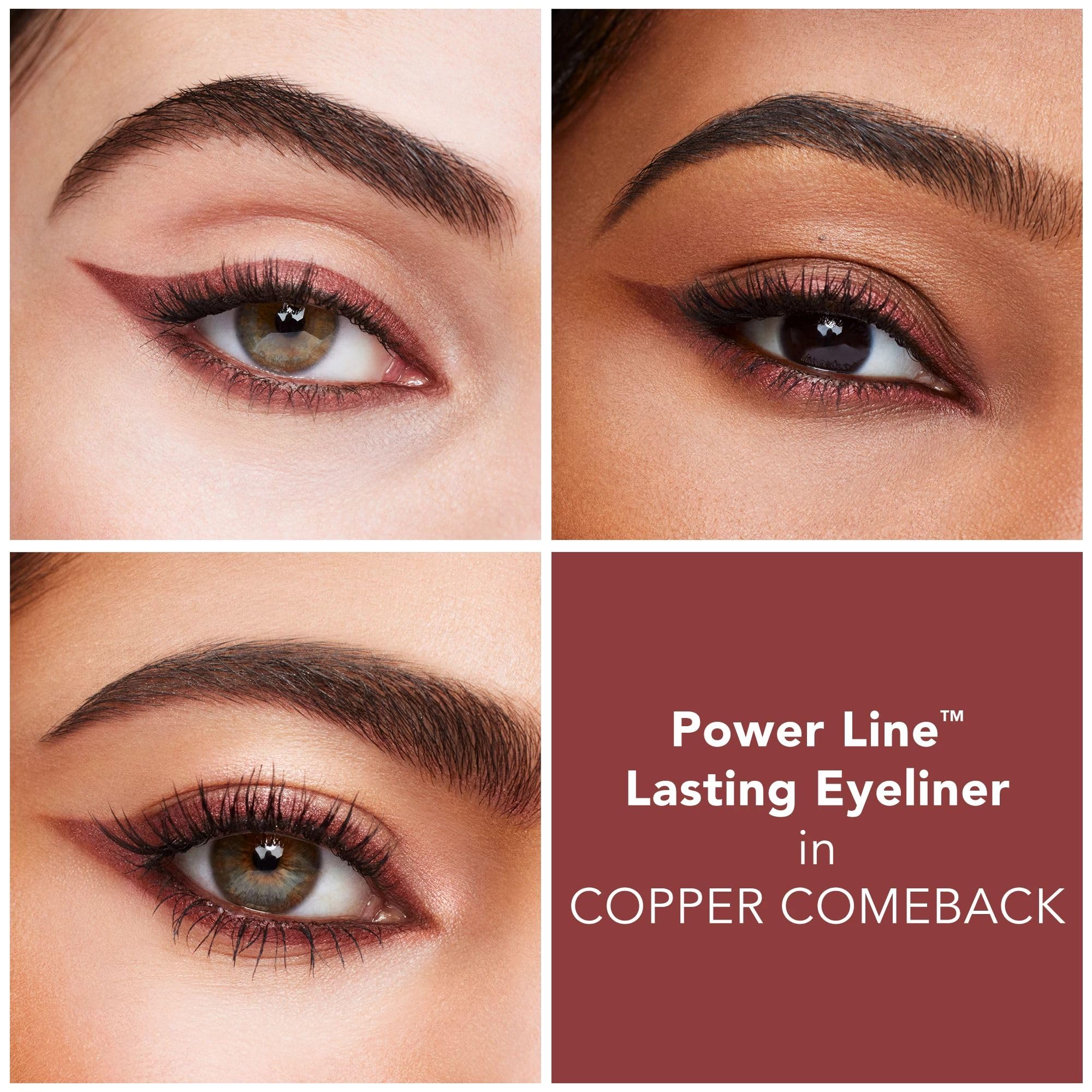Buxom Power Line Lasting Eyeliner Copper Comeback waterproof formula withstands sweat and rain.