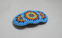 BuyBeaded hair clip sturdy clasp closeup for secure all-day wear