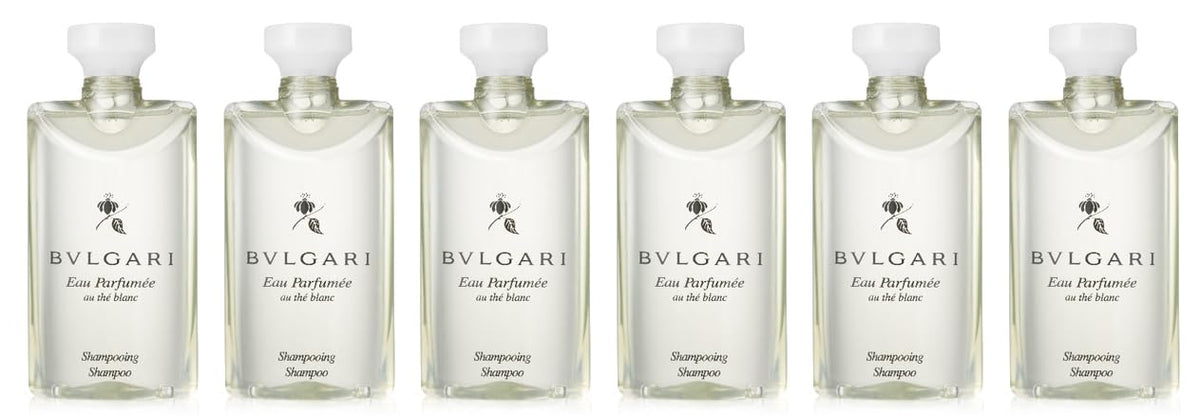 BVLGARI White Tea au the blanc shampoo front view, unisex scent for daily use