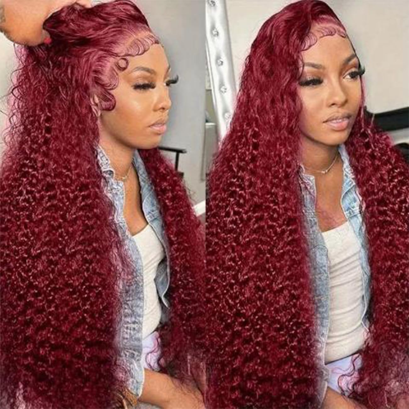 Bworto Human hair wig with pre-plucked natural hairline for realistic look