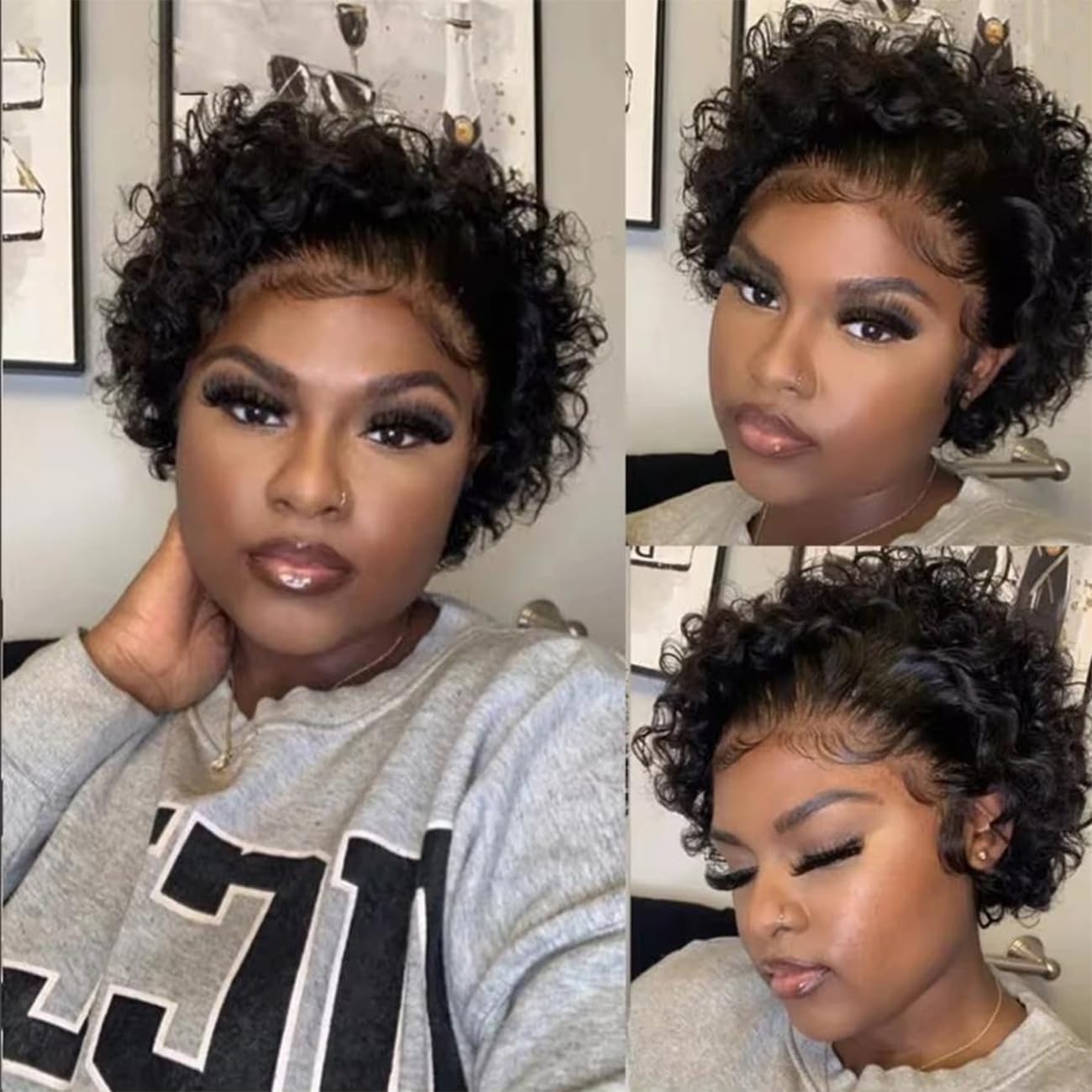 Bworto Wig with 13x4 lace front supports middle or side parting options.