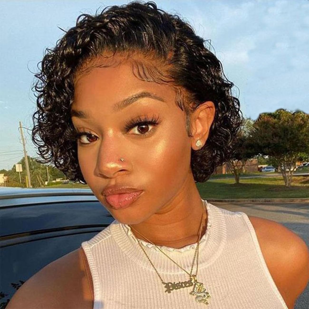 Bworto Pixie Cut Short Bob Wig with lace front for natural movement and easy styling.