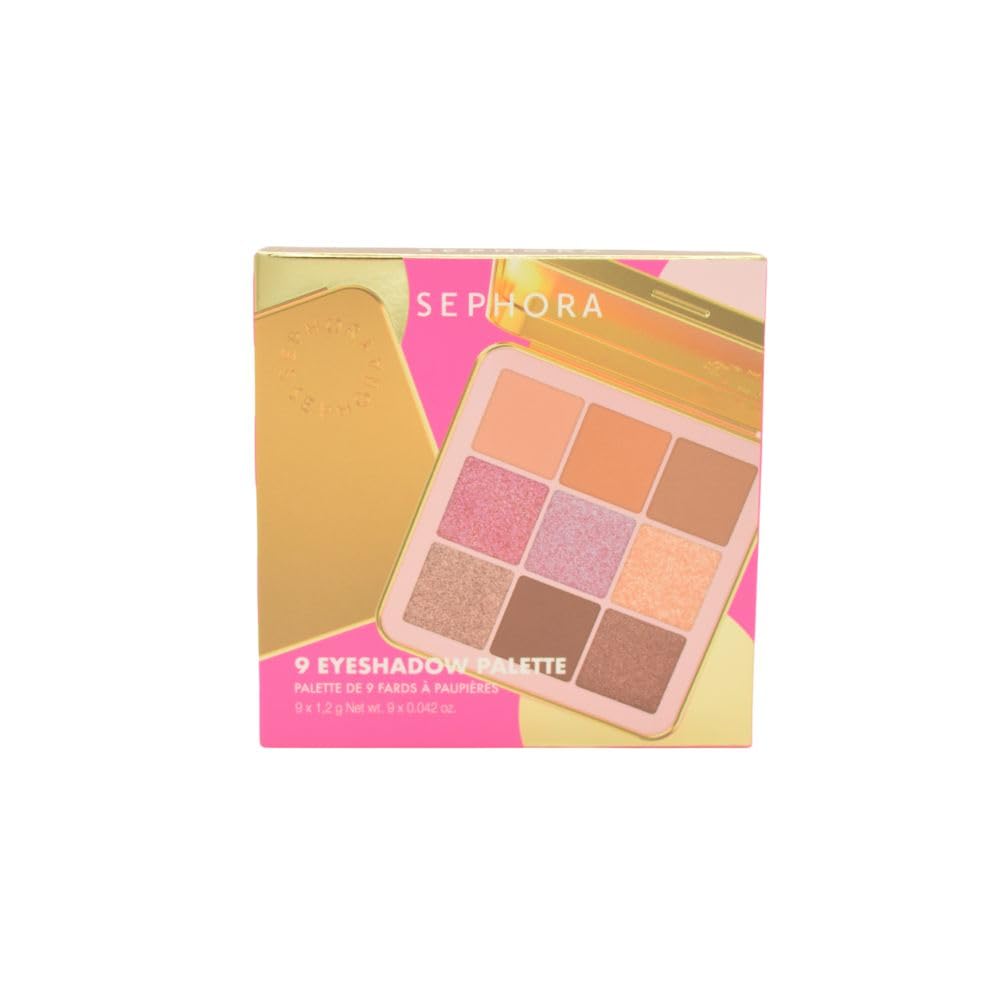 BY MARIO 9 Eyeshadow Palette textures feature soft shimmer and matte options.