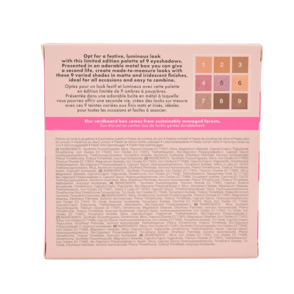 BY MARIO 9 Eyeshadow Palette travel-friendly case ready for anywhere.