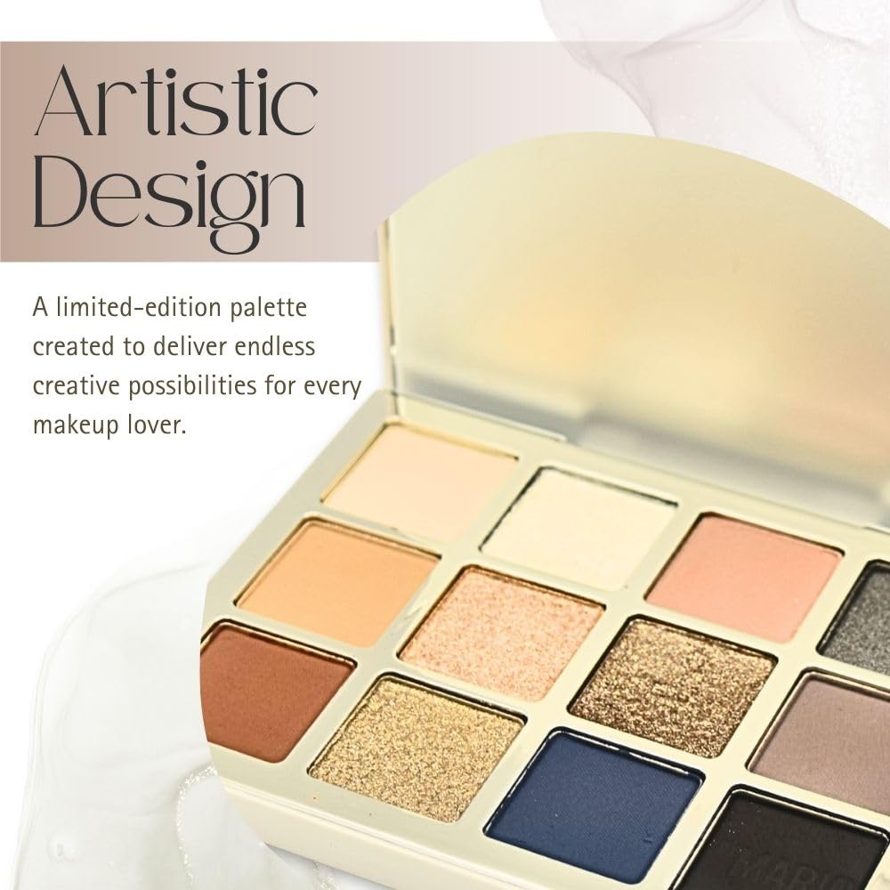 Compact case with reflective design suitable for travel and touch-ups.