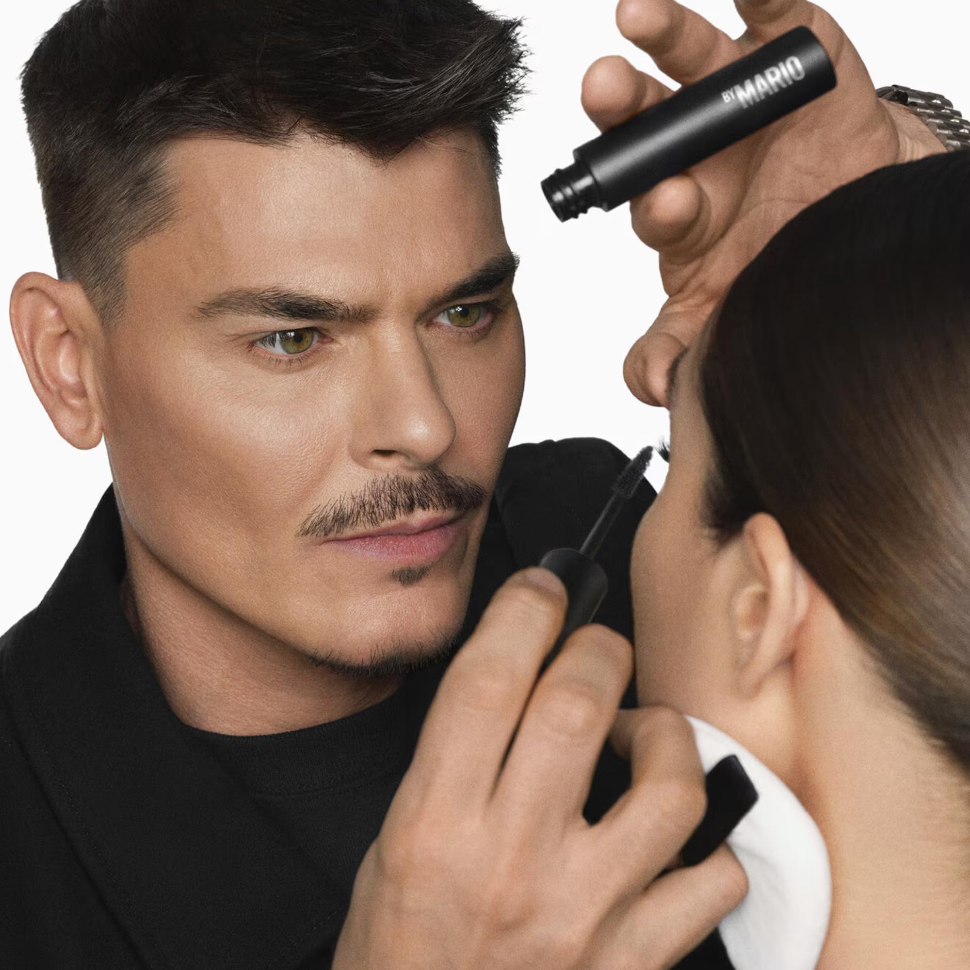 BY MARIO Master Mascara close-up shows a one-coat look