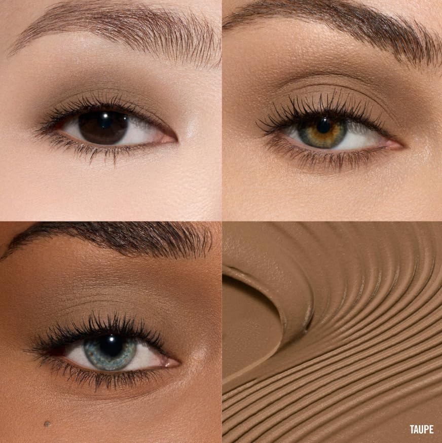 BY MARIO Master Mattes taupe swatch demonstrates effortless blending and buildable color.
