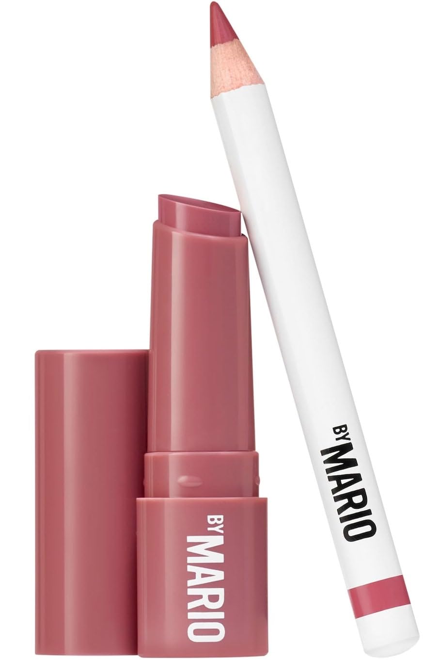 BY MARIO Rosewood Glow lip serum bottle enhances hydration and plump-looking lips on the go.