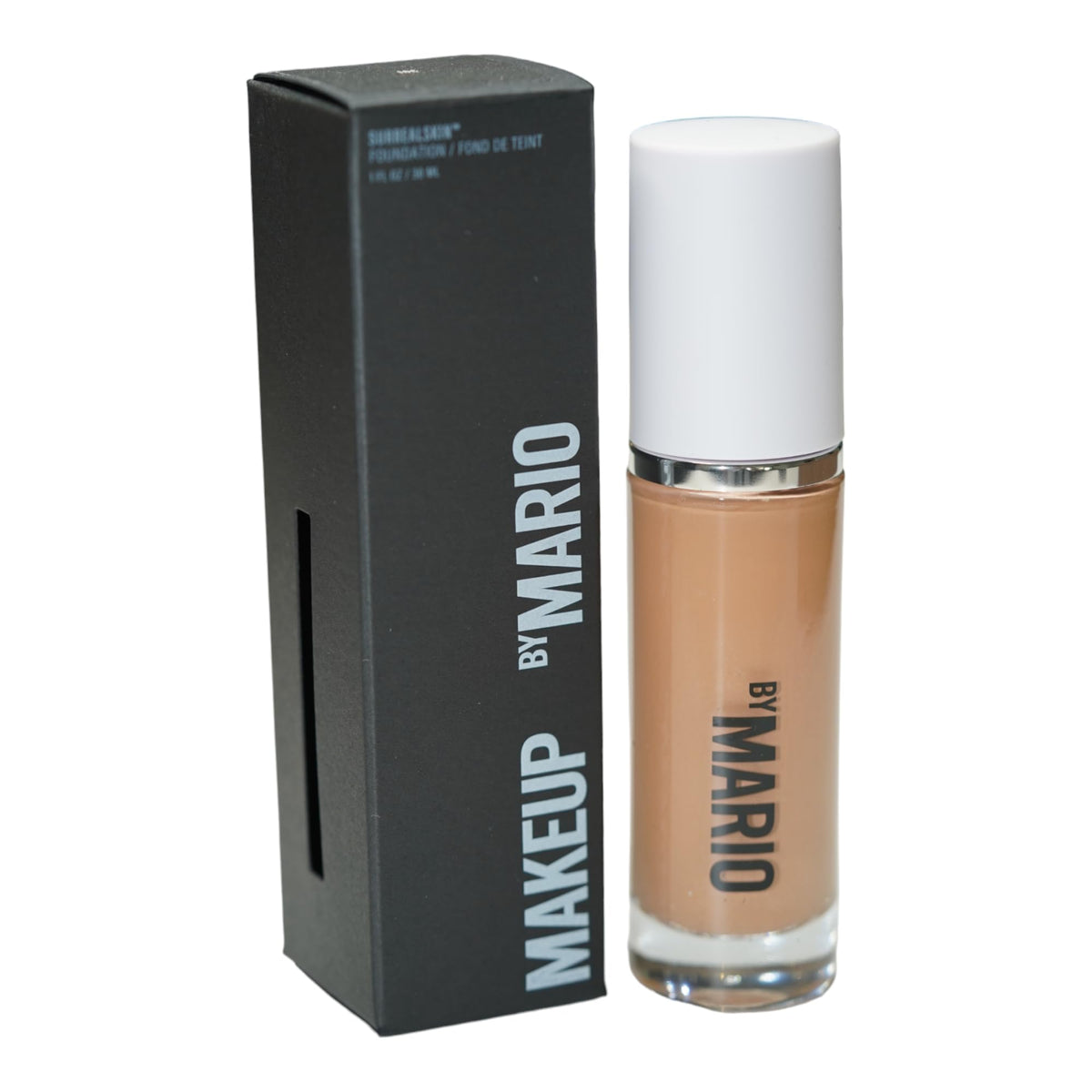 BY MARIO SurrealSkin bottle shows long-wearing, hydrating foundation for a natural finish.