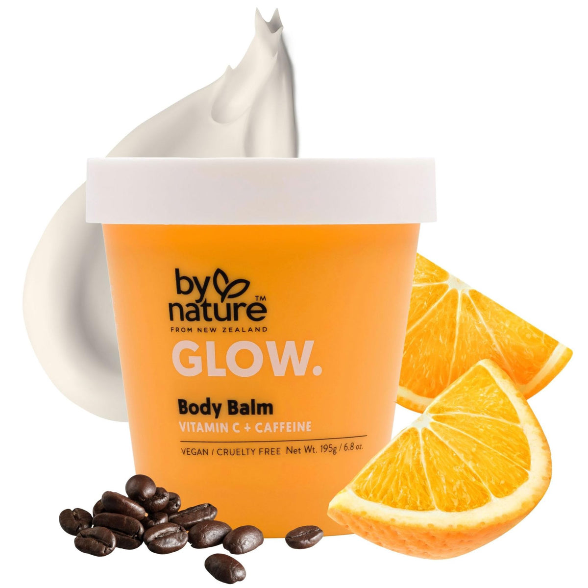 By Nature Glow balm jar close-up showing rich texture for hydrated skin.