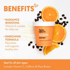 By Nature Glow balm texture with whipped shea butter for deep hydration.