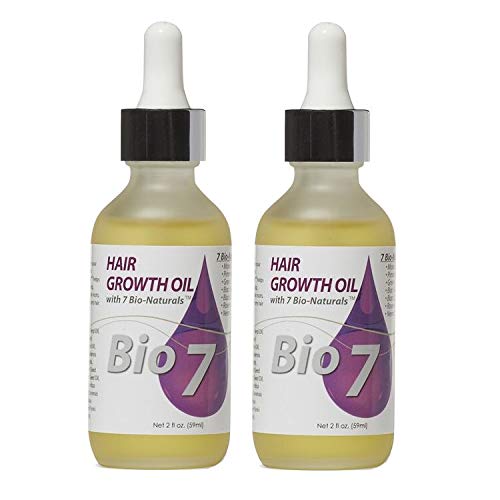 By Natures Bio 7 Hair Growth Oil bottle with dropper for easy scalp nourishment