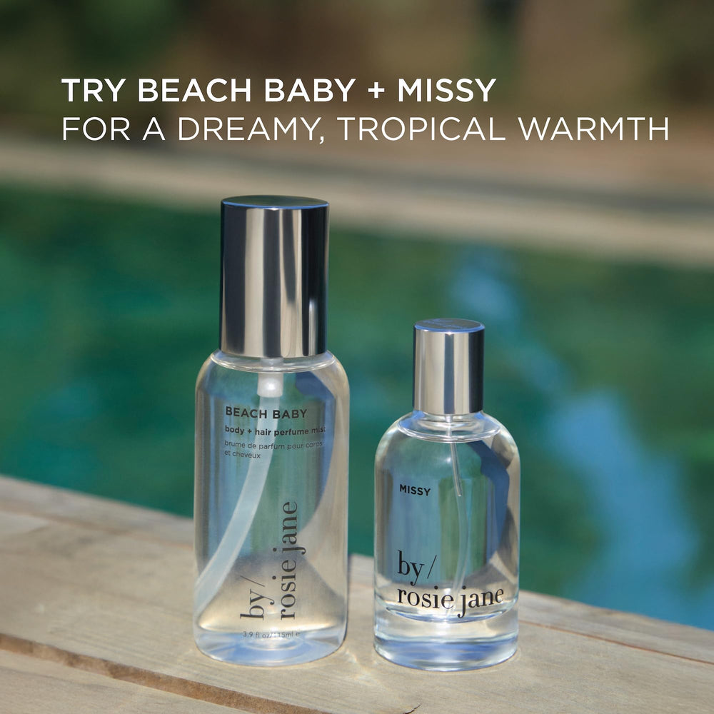 Retail display featuring By Rosie Jane Beach Baby packaging